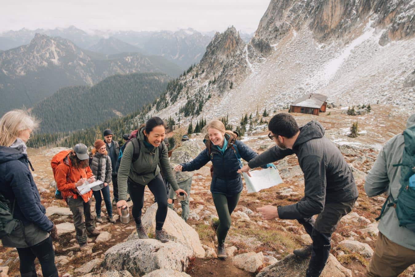 team building entreprise montagne hiver